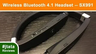Thumbnail: SX-991 Black Wireless Bluetooth 4.1 Foldable Headphones from ERGD