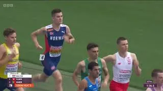 Thumbnail: Jakob Ingebrigsten 3:37:66 at European Championships 1500m Prelims