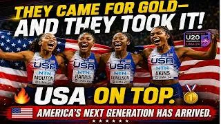 Thumbnail: OMG! USA DOMINATES! America’s Next Generation DESTROYS Jamaica & Australia in 4x400m Final