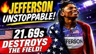 Thumbnail: MELISSA JEFFERSON DOMINATES! 200M DESTROYS Prandini, Kaila Jackson & Jadyn Mays | SAATVA 200m
