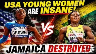 Thumbnail: USA YOUNG WOMEN ARE INSANE! Jamaica Gets DESTROYED in Epic Sprint Showdown!