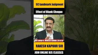 Thumbnail: Legal Effect of Blank Cheque - SC Landmark Judgment