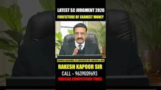 Thumbnail: Supreme Court 2026 Judgment on Forfeiture of Earnest Money | UP HJS & Civil Judge