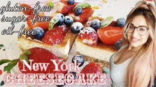 Thumbnail: Guit Free New York Cheesecake | Light and Creamy | Gluten Free,  Sugar Free & Oil Free
