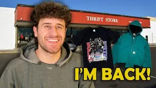 Thumbnail: MY RETURN TO YOUTUBE: THRIFTING FOR VINTAGE & BIG NEWS!!