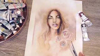 Thumbnail: Quick study portrait timelapse (watercolors and oils)