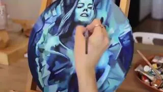 Thumbnail: Gemstone Aquamarine - Oil Painting time lapse