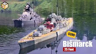 Thumbnail: Built 25 Foot Bismarck Battleship for just $400!
