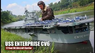Thumbnail: Giant DIY RC USS Enterprise with RC Plane Take Off and Landing.