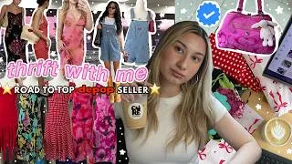 Thumbnail: THRIFT WITH ME | 90s/Y2k THRIFT HAUL | ROAD TO TOP DEPOP SELLER EP. 1 ⭐️🍒💘🦋