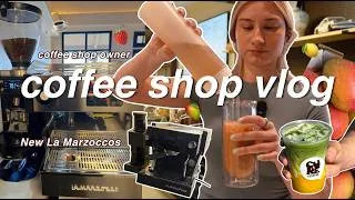 Thumbnail: Coffee Shop Owner Vlog | La Marzocco unboxing , shop glow up, & new drinks 🥭🍓☕️✨