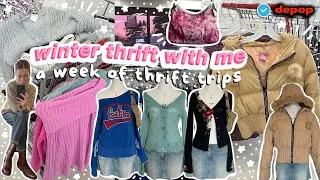Thumbnail: WINTER THRIFT WITH ME | a full week of thrift trips 🧸🎀❄️🍒☕️ | depop seller