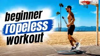 Thumbnail: 10 Min BEGINNER Ropeless Jump Rope Workout | Simple + Easy