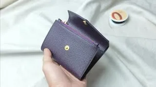 Thumbnail: Handmade Leather Trifold Wallet Made From Alran Sully Calfskin