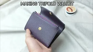 Thumbnail: Making A Leather Trifold Wallet For Women- PDF PATTERN