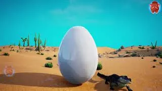 Thumbnail: Zombie Crocodile vs Giant Bull Gorilla Cow Cartoon Buffalo | मगरमच्छ vs बैल गोरिल्ला गाय भैंस