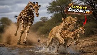 Thumbnail: 😱 Why Did a Giraffe Save an Orphan Antelope from Lionesses?
