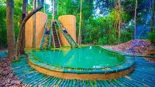 Thumbnail: We Built Two Giant Clay Water Towers Bamboo Slide Swimming Pool House in Deep Jungle 🌴💦