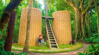 Thumbnail: We Built Two Giant Clay Water Towers House in Deep Jungle 🌴💦 Jungle Survival