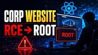 Thumbnail: TryHackMe Free Room | Corp Website Walkthrough | React2Shell RCE to Root