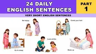 Thumbnail: 24 Daily English Sentences - Part 1 | Very Short English Sentences for Kids | #juniorlearningverse