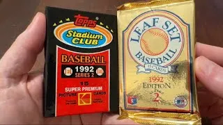 Thumbnail: HOFer-HEAVY PACK! Opening 1992 Stadium Club & Leaf Set Baseball Cards #90snostalgia 