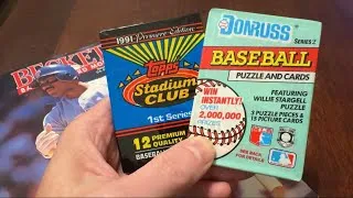 Thumbnail: CHECKIN’ BECKETT for 1991 Stadium Club & Donruss Junk Wax Baseball Cards.  Which one was worth $16?