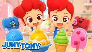 Thumbnail: Colorful Ice Cream & Candy Vending Machine! 🍦🍭 | Rainbow Food Songs | Compilation | JunyTony