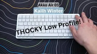 Thumbnail: Thocky low profile keyboard with MAC layout | Kailh Winter | Akko Air 01 | sound test