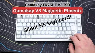 Thumbnail: SILENT magnetic gaming keyboard | Gamakay V3 Magnetic Phoenix | Gamakay TK75HE V2 ISO | sound test