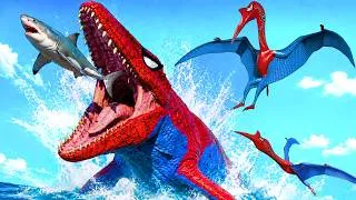 Thumbnail: Quetzalcoatlus Went Hunting But Mosasaurus Was Waiting Below Jurassic World Evolution 2