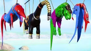 Thumbnail: Superhero Dinosaurs Break Out  Scorpios Rex, Brachiosaurus, T Rex & More JWE 2