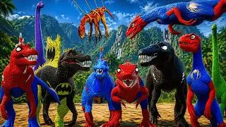 Thumbnail: All Spider Dinosaurs Assemble! T-Rex, Indominus, Indoraptor & More | Jurassic World Evolution