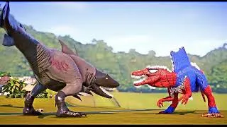 Thumbnail: Spider I-REX Meets Godzilla | Jurassic World Evolution Short Film