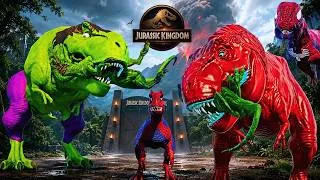 Thumbnail: What Happens When Spider-Inspired T-Rex Meets Indominus Rex? | Jurassic World Evolution