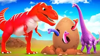 Thumbnail: Epic Mud Egg Discovery: T Rex Shows Gigant Mud Egg Powers to Brachiosaur | Jurassic World Cartoons
