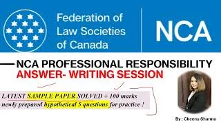 Thumbnail: NCA PROFESSIONAL RESPONSIBILITY ANSWER WRITING SESSION│Cours│ IRAC│Tutor│Studymaterial│CheenuSharma