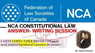 Thumbnail: NCA CONSTITUTIONAL LAW ANSWER WRITING SESSION│Course│Notes│ IRAC│Tutor│Studymaterial│CheenuSharma