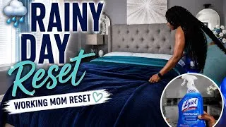 Thumbnail: Rainy Day Reset 🌧️ | Cleaning Motivation for Busy Moms | Cozy Homemaking Vlog