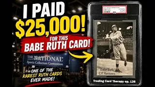 Thumbnail: I Paid $25,000 for This RARE Babe Ruth Card at The National! | Trading Card Therapy Ep. 126