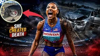 Thumbnail: Tara Davis-Woodhall Survives Terrifying Car Crash — Rivals Shouldn’t Celebrate Yet!