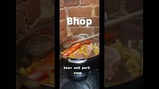Thumbnail:  Me cooking Bhop (Macedonian dish), pork and bean soup. Grav. 