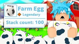 Thumbnail: I hatched 100 FARM EGGS and THIS HAPPENED… | Roblox Adopt Me 2026