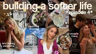 Thumbnail: building a softer life (ep. 4) 👸🏼🎁✨ birthday weekend mit cozy fall vibes 🌧️
