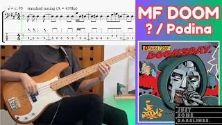 Thumbnail: One of the most CLASSIC beats in MF DOOM's first album | MF DOOM - ? / Podina (Bass Cover + Tabs)