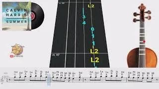 Thumbnail: 🎻𝄞 Calvin Harris -  Summer 🎶 | Violín 🎻 Play Along | TUTORIAL | TABLATURA