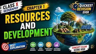 Thumbnail: Class 10 Geography Chapter 1 | Resources and Development | Quickest Revision Ever | Best Explanation