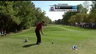 Thumbnail: Ernie Els driver swing face-on 720p HD slow motion