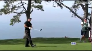 Thumbnail: Phil Mickelson drives green 2010 Farmers Insurance Open