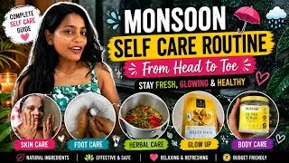 Thumbnail: The Ultimate monsoon self-care Routine ⛈️✨ :Friz free hair & glowing skin✨